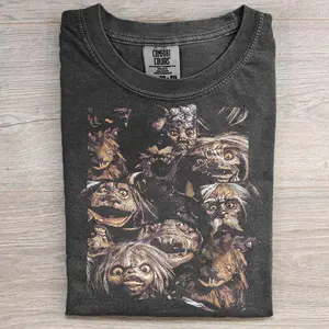 Labyrinth Goblins 1986 Vintage Fantasy Movie Shirt, Vintage Jim Henson Creature Graphic Tee, Acid Wash Nostalgia Apparel