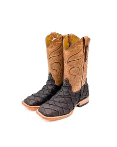 Cowboy Boot Brown Pirarucu Bass
