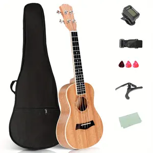 23-inch Ukulele With Mahogany Body And Rosewood Fingerboard For Beginners
