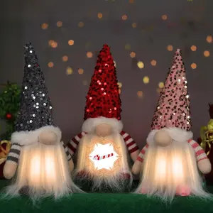 3 Pieces Glowing Dwarf Christmas Decoration Indoor Home Decoration cm Glowing Christmas Dwarf Decoration Christmas Decoration Indoor Christmas Decoration Home Tomte Plush Elf Statue Handmade Gift
