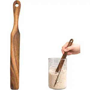 Wooden Spatula for Sourdough Starter,  Acacia , 11 Inch, -Grade Wooden Spurtle, Mixing Utensil