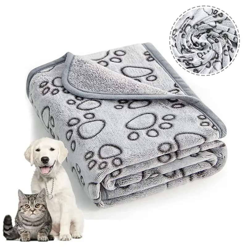 Soft Fluffy High Quality Pet Blanket Cute Cartoon Pattern Pet Mat Warm and Comfortable Blanket for Cat Dogs No brand