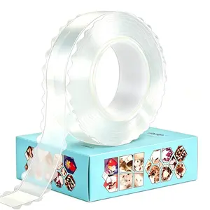 Double Sided Nano Tape, Removable Heavy Duty Mounting  Tape, Adhesive Tape for Wall, Carpet, Poster and Picture  Strips (Transparent, 1.15 * 394 in)