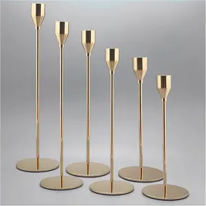 6 count   Candlestick Holders Set Fit 3/4" Tall Taper Candle  Decorative Table Centerpieces for Family Dinning, Party Decoration