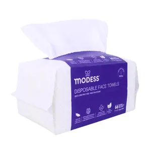 Modess Disposable Face Towel for Sensitive Skin 66 Count - 7.08"x7.8" - Travel Pack