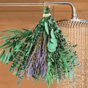 5 Kinds Eucalyptus & Lavender Flowers Bundles for Shower, 17'' Real Fresh Eucalyptus Leaves, Shower And Home Decor, Shower Eucalyptus Hanging Plants