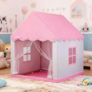 Kids' Fun Play Tent, Pretend Play & Princess Fairy Tale Castle Tent | Unisex Secret Space | Portable Indoor & Outdoor Playhouse | Party Decor & Holiday Gift (Birthday/Christmas/Thanksgiving/Halloween) | No Accessories