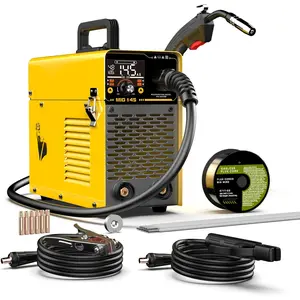 145A MIG Welder, 110V Flux Core MIG Welder Machine, 3-in-1 MIG/Lift TIG/Stick, IGBT Inverter with Digital Display, Portable for Gasless Welding