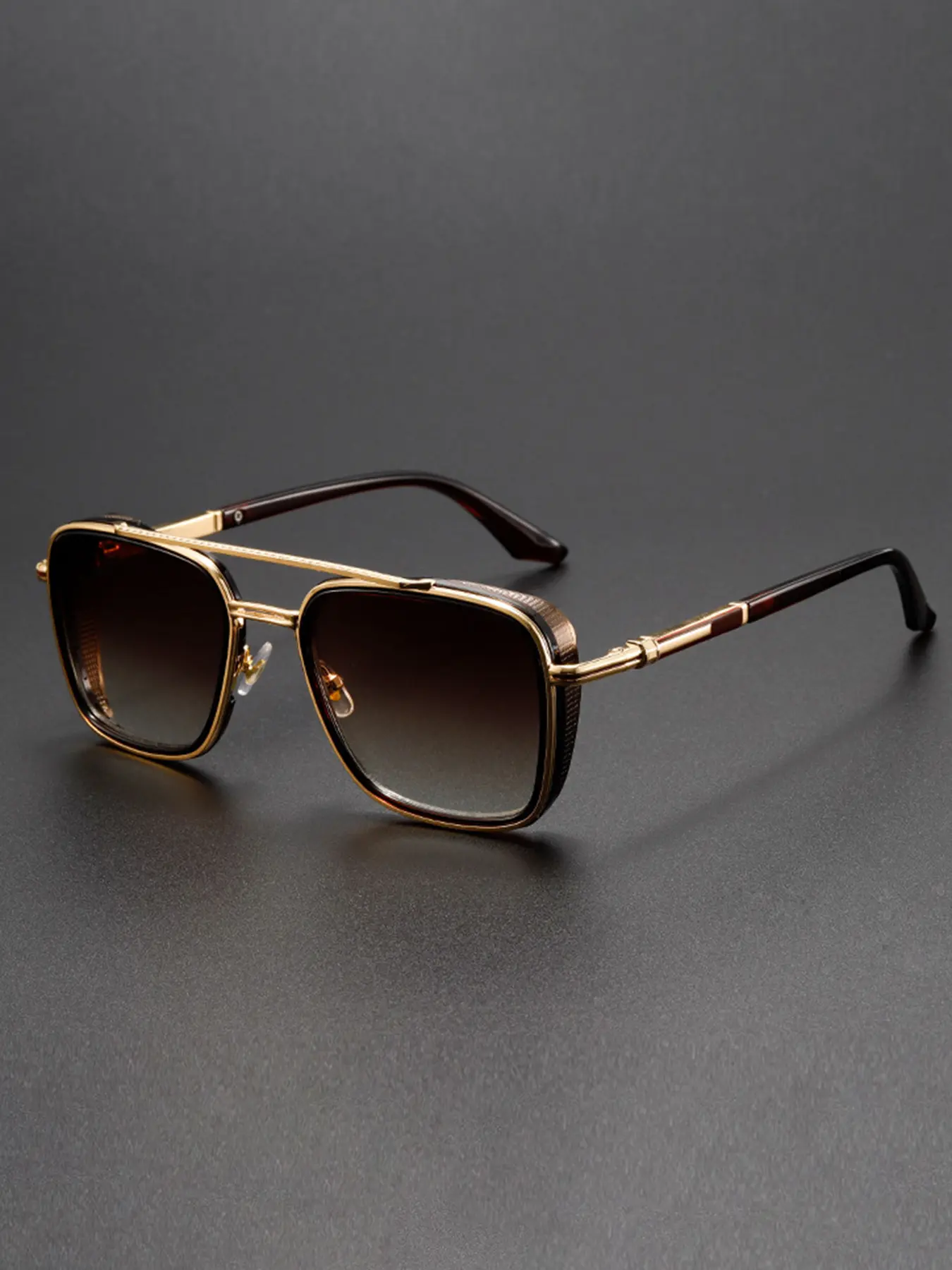 Unisex Retro Minimalist Sunglasses, Uv400 Protection, PC Frame, Metal & PC Combination, Ideal for Cycling, Music Festivals, Beach Weddings, Trendy Casual Sunglasses