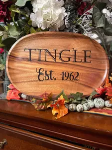 Personalized Platter for Name, Business or Quote 10x15 Laser Engraved