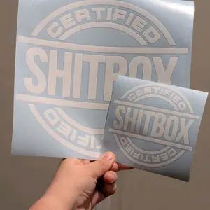 XL Certified Shitbox Vinyl Decal 10 Inch Car Truck Window Toolbox Shop Sticker for Vehicles