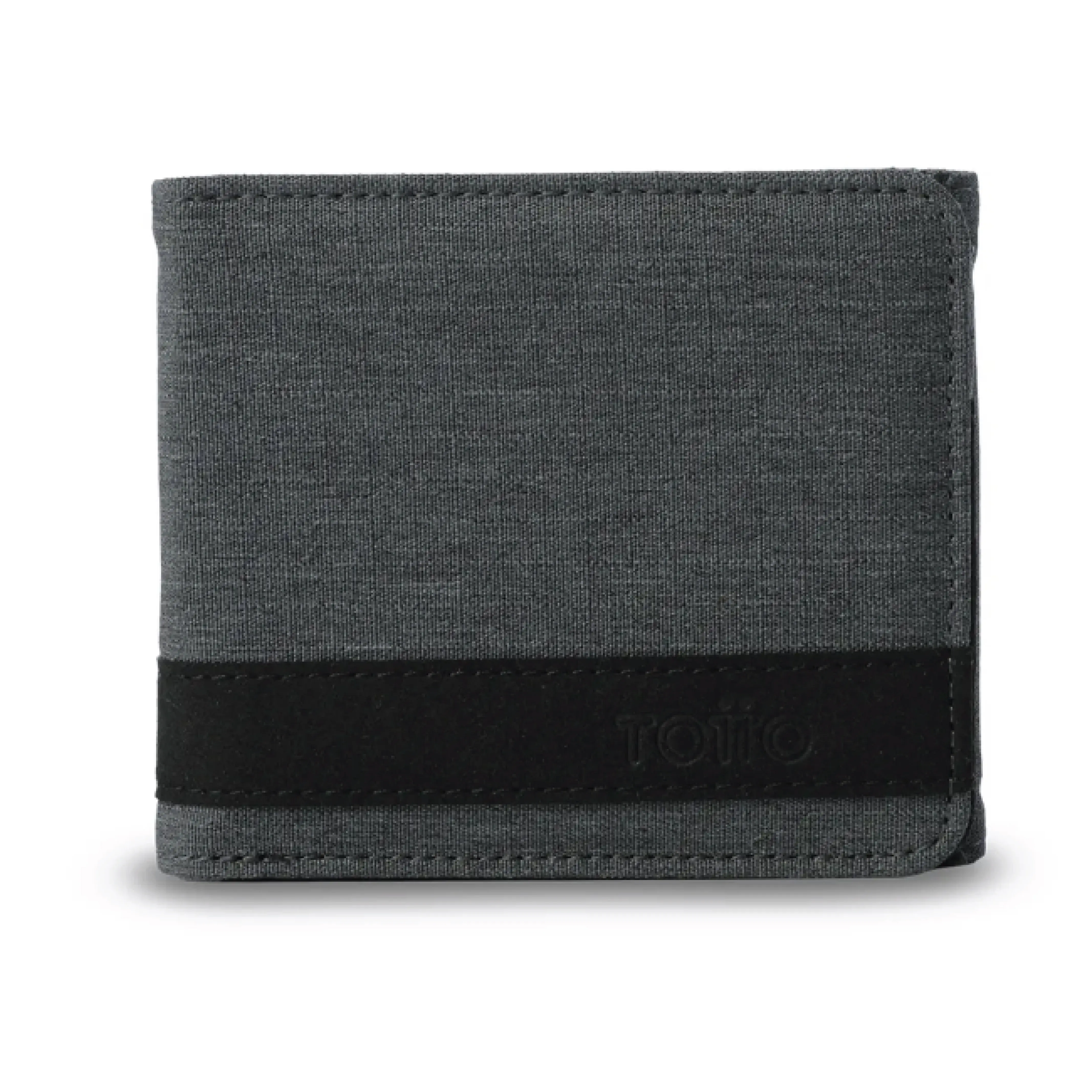 Totto Men's Large LAD RFID Blocker Wallet, Durable Sustainable Material, Velcro Closure, Built-in Card Holder, Multi-Card Design, Pocket Carry, Men's Gift Ideas, Gray