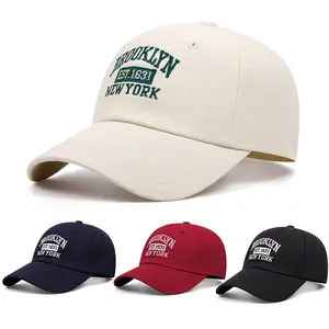 BROOKLYN1631 letter embroidery soft top series Baseball Cap for Men Outdoor Fresh Adjustable Hat for Women