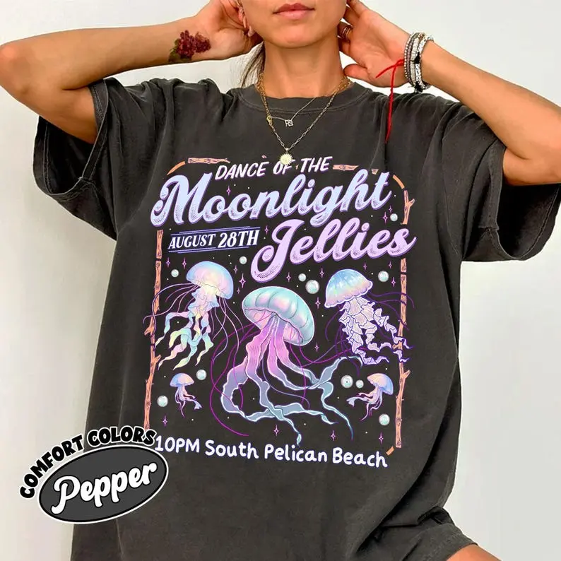Dance of the Moonlight Jellies Stardew Valley Comfort Colors Shirt, Pelican Town Shirt, Gamer Gift