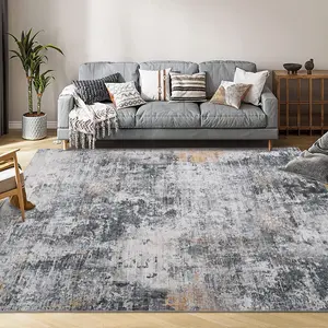 【GARVEE】Washable Modern Abstract Area Rug, Foldable Soft Indoor Carpet with Non-Slip Backing, Low Pile and Non-Shedding Floor Mat for Living Room, Bedroom, Dining Room, Office, Size 4x6