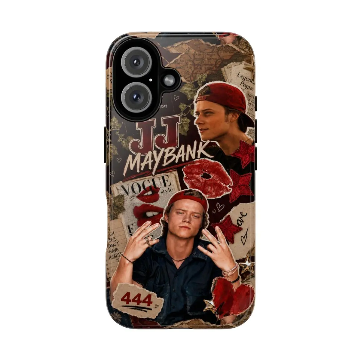 OBX JJ Maybank Vintage Scrapbook Phone Case  Aesthetic Collage Cover for iPhone