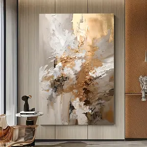 1Pc High Quality Canvas Wall Art/Poster: Abstract Art for Luxury Living Room. Frameless Design, with an Option of Wood Frame for Easy Hanging Decor Kitchen