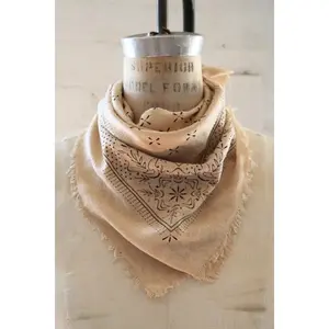 Classic Print Naturally Raw Silk Bandana