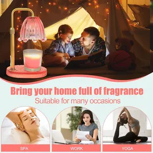 Candle Warmer Lamp with Timer - Electric Wax Melt Warmer with Adjustable Height and Dimmer for Scented Candle Wax, Home Fragrance Décor and House Warming Birthday Gifts for Women Mom
