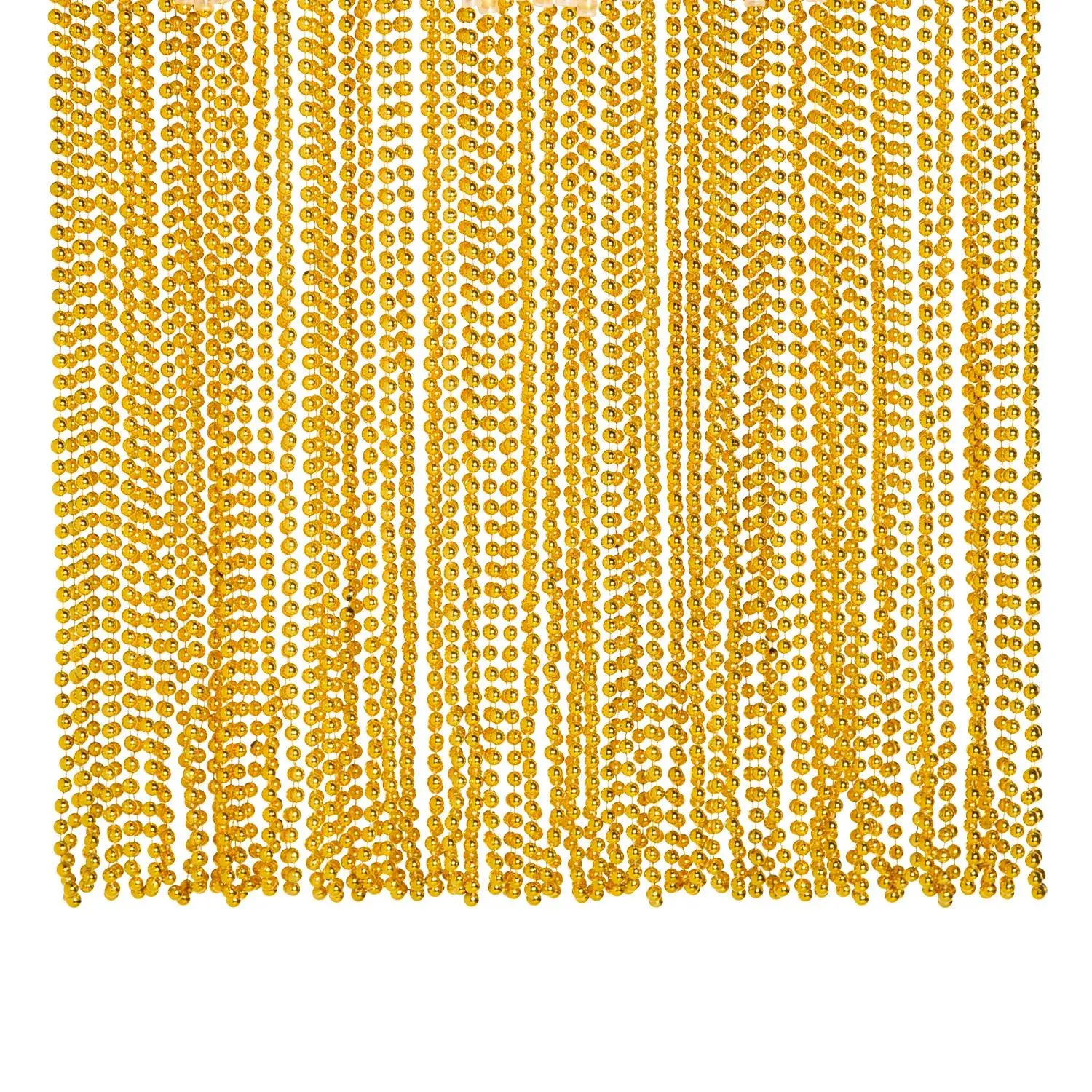 33" Bulk 48 Pc. Gold Metallic Plastic Bead Necklaces 33" Bulk 48 Pc. Gold Metallic Plastic Bead Necklaces