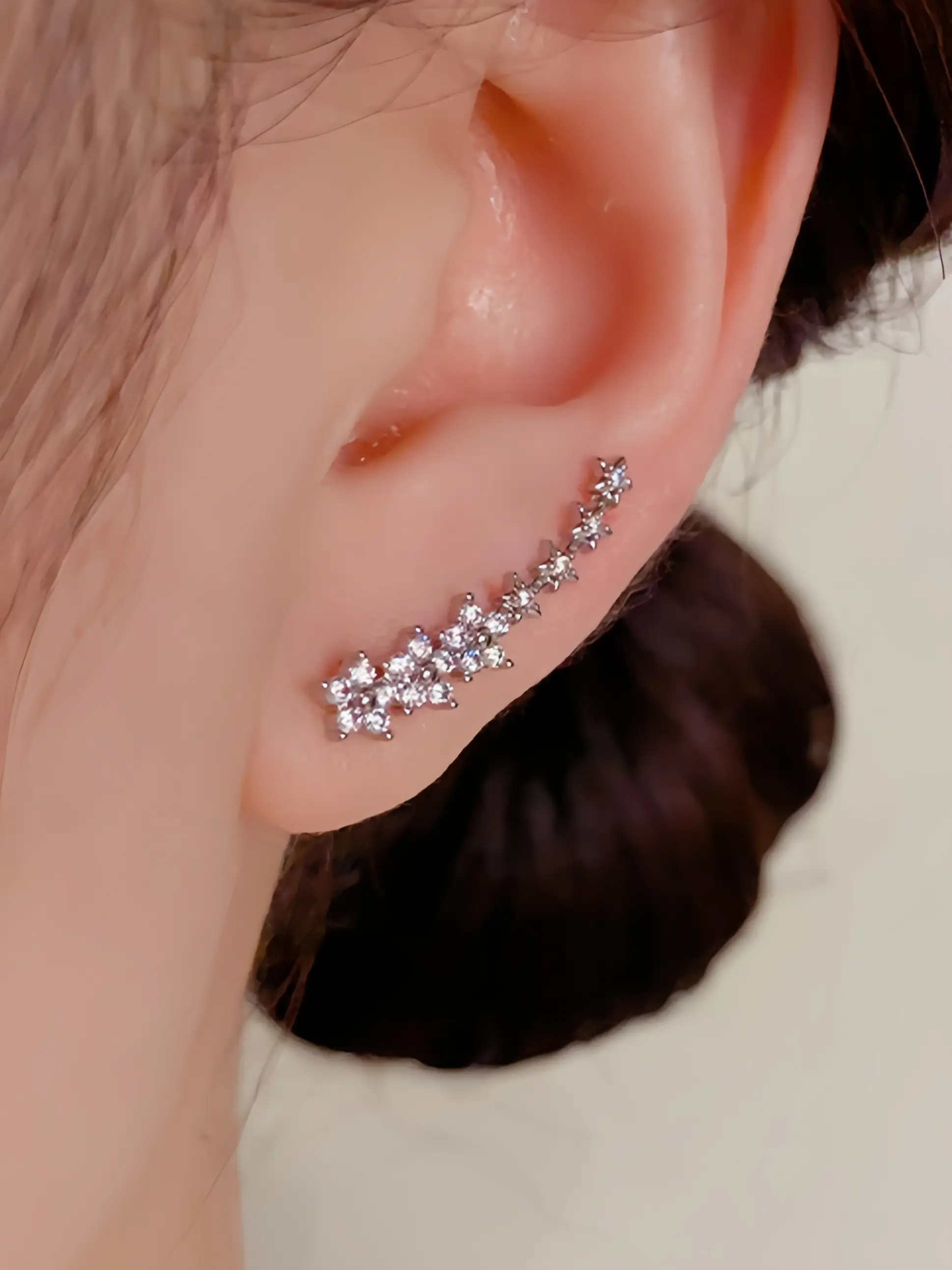 Rhinestone Decorated Earrings, Elegant Cute Earrings for Women & Girls, Fashion Jewelry for Party, Daily Decor, Trendy All-match & Exquisite Jewelry f