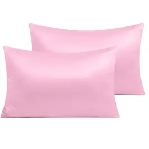 2 Pack Satin Pillowcases – Soft, Smooth, Anti-Frizz & Skin-Friendly, Hidden Zipper, Matte Finish Design