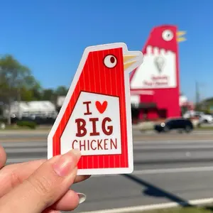 Big Chicken Sticker Transparent Matte Vinyl