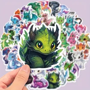50 Colorful Dinosaur Vinyl Stickers - For Laptops, Guitars, Skateboards, and More | Durable DIY Projects and Decorations, Exclusive to Dinosaur Toys