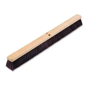 Floor Brush Head, 3.25" Maroon Stiff Polypropylene Bristles, 36" Floor Cleaning Brush