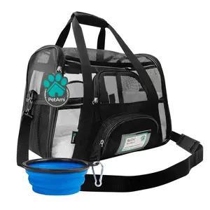 PetAmi Airline Approved Pet Carrier for Cat, Soft Sided Dog Carrier for Small Dogs, Cat Travel Supplies Accessories for Indoor Cats, Ventilated Pet Carrying Bag Medium Large Kitten Puppy