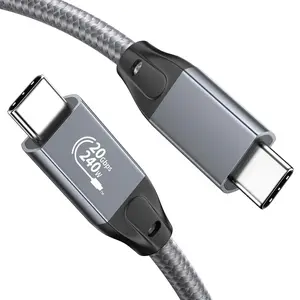 3.3FT Nylon Braided USB C to USB C 3.2 Gen 2 x 2 Video  for , 8K@30Hz 4K@144Hz/60Hz Display , 20Gbps Data Transfer, PD 3.1 Supports 240W  , for Laptop, PC, SSD...