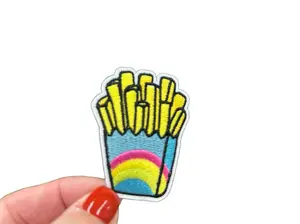 Rainbow French Fries Embroidered Patch