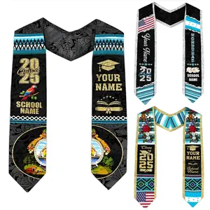 Personalized Honduran Graduation Stole, Custom Honduran American Flag Graduation Sash 2025, Honduras Graduation Stole Class of 2025