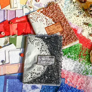 32 Sheets/bag Specialty Color Paper and Mesh Material, Daylily Series Paper for Crafting, Ideal for Daily Origami Projects, Scrapbook Materials