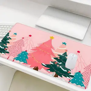 Christmas Themed Mouse Pad, Rectangle Gaming Mouse Pad, Office Desk Keyboard Mat for Home Office Game Room Desk