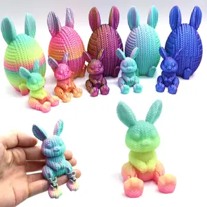2PCS 3D Printed Easter Egg Surprise – Animal Blind Box Toy, Creative Easter Decoration & Gift