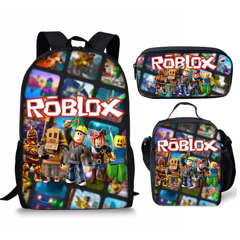 3 Piece Kids Backpack for Boys 4-8, Toddler Boys Backpack with Lunch Box Pencil Case, 15in School Bookbag for Preschool Kindergarten Elementary School Daycare Bag