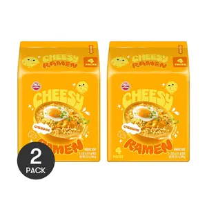 OTTOGI Korean Cheddar Cheese Ramen 111g - 4 Pack | Authentic Korean Instant Noodles