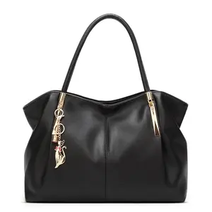 Women's Textured Minimalist Tote Handbag, Large-Capacity Top Handle Shoulder/Crossbody Purse, Versatile All-Match Mom Bag casual plain design