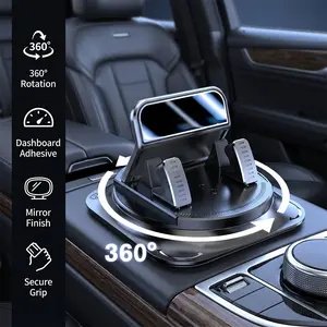 Car phone holder 360 degree rotation, suitablefor car navigation in-car dashboard, horizontaland vertica screen adjustment angle,suctioncup fixed non-slip mobile phone holdersuitable for iPhone and Android outdoorfun