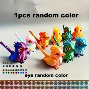 3D Printed Whistling Bird Animal Model Figurine, Perfect Gift for Friends' Birthdays, Valentine's Day, Easter, Eyes Color Random