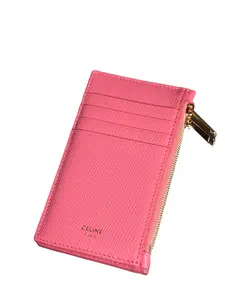 Pre-owned YSL Italy Small Leather Goods Yves Saint Laurent Celine Coin/Card Pink Leather Wallet