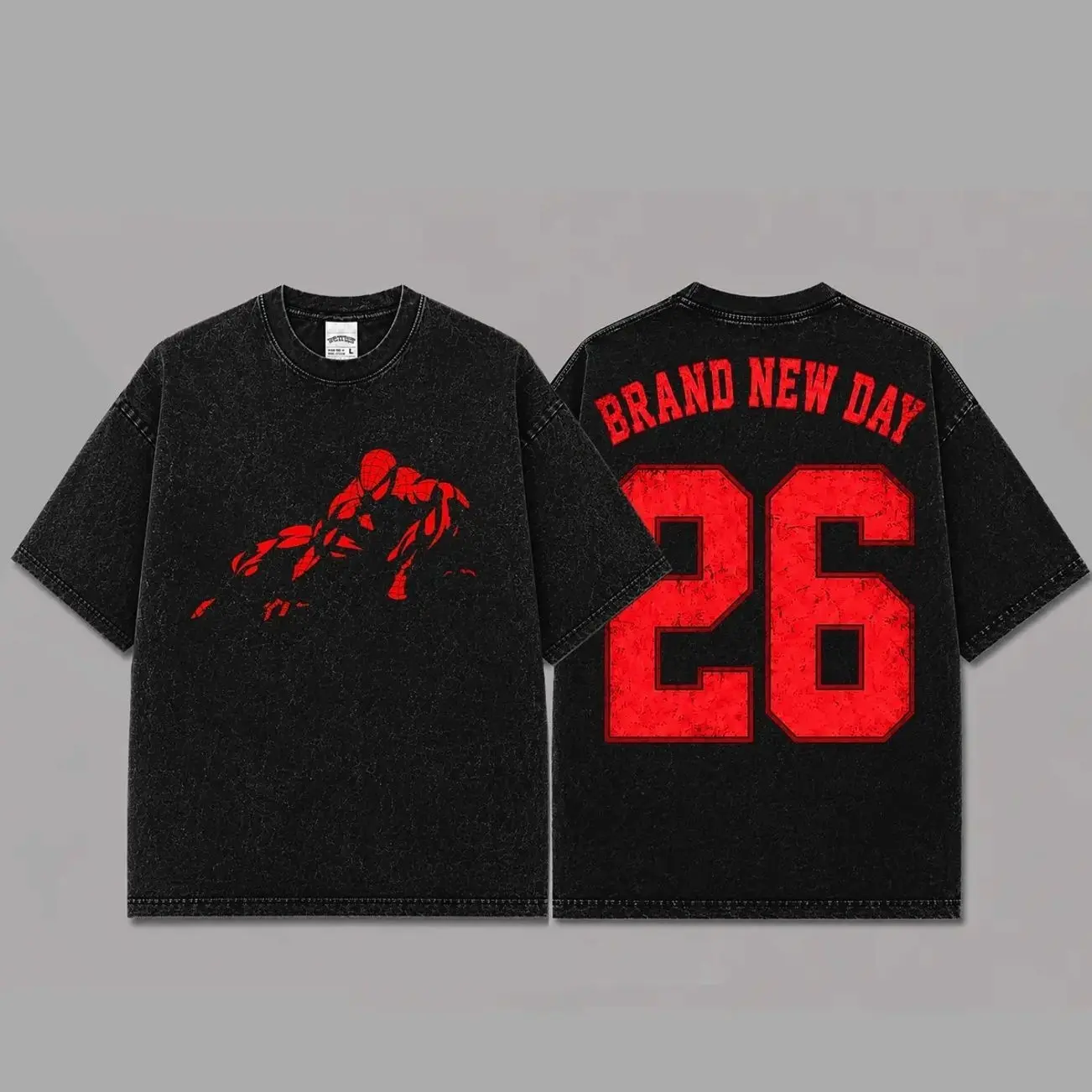Ver 17 Spidey Inspired Oversized Red Graphic T-Shirt, Vintage Movie Actor Fan Tee, The Peter Shirt, Y2K Comic Style Streetwear Top, Red Cotton Unisex Tee, Retro Superhero Inspired Shirt, Gift for Movie Fans UO5