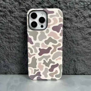 Camo Pattern phone Case,Shockproof and sturdy two-in-one double-layer soft TPU inner shell hard PC bumper hard shell design, suitable for iPh one17 16 15 14 13Pro Max Plus hard shell Casing Protection Cellphone Protector Compatible with Samsung Galaxy S25