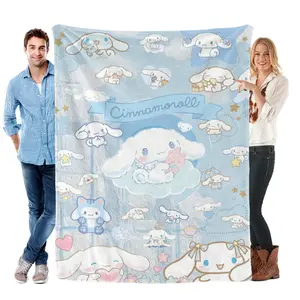 Cinnamoroll Super Soft Fleece Blanket - Cute Sanrio Kawaii Room Decor Bedding