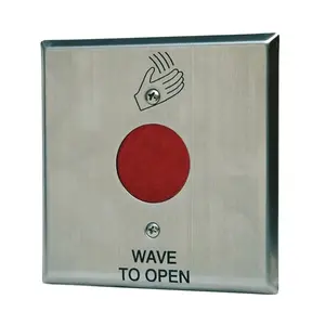 MS Sedco 216 Series Infrared Wave to Open Touchplate, Brushed Stainless Steel Finish