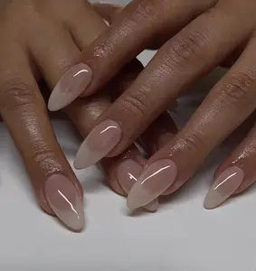 Creamy French Nail, Custom Press On Nails, Hand Made Press On Nails