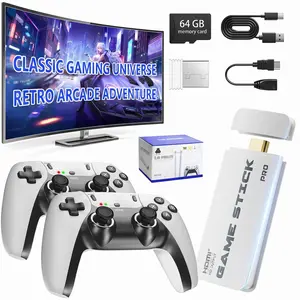 Retro Game Console with Massive Classic Games Library, HD HDMI Output TV Video Game System, Dual 2.4G Wireless Controllers, 64GB SD Card Support. Plug & Play Portable Retro Gaming Stick for Kids, Adults & Family Fun. Perfect Birthday Gift.