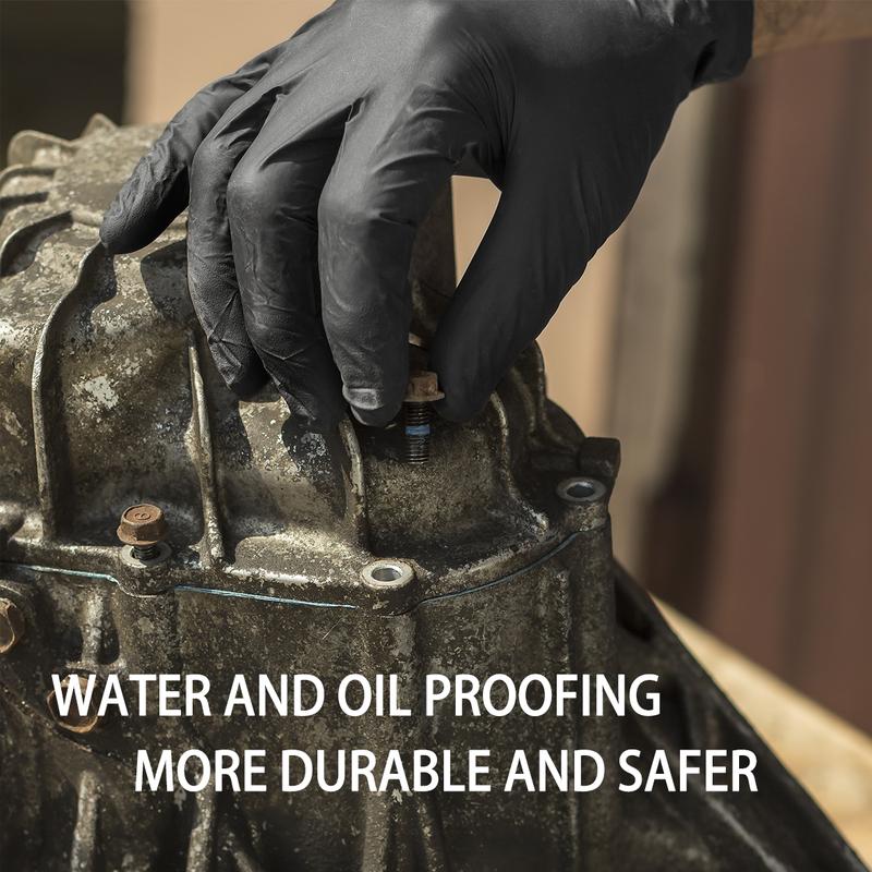GP Craft  Black Nitrile durable disposable  gloves, 5.5mil, powder free and latex-free, elastic, wear resistant, clean and waterproof Hand Thick Cleaning