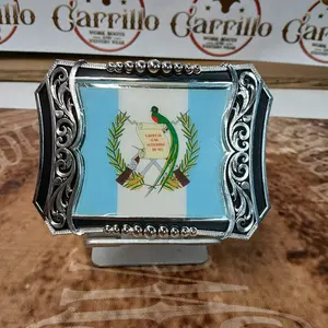 Hebilla De Metal Para Caballero Bandera De Guatemala - Ideal for Cultural Celebrations and Celebration Events Belt Buckle Mexican Frames